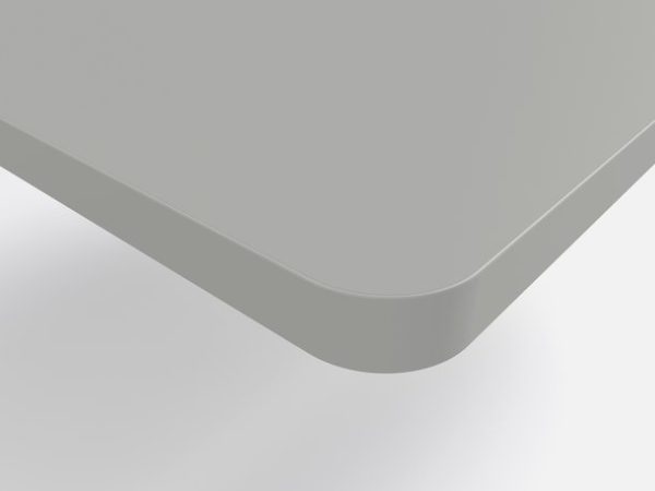 Schreibtischplatte Grau runde Ecken
