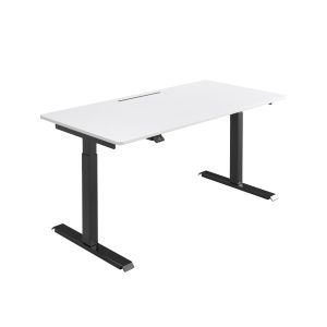 Höhenverstellbarer Schreibtisch hochwertig weiß schwarz