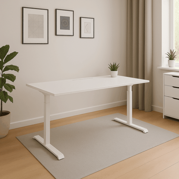 höhenverstellbarer Schreibtisch Mo4 weiss weiss