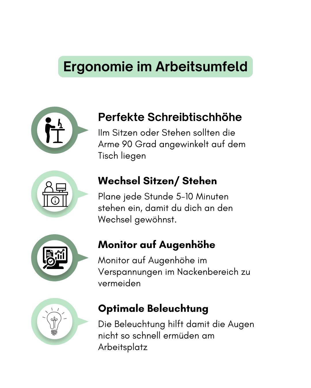 Ergonomie Arbeitsumfeld