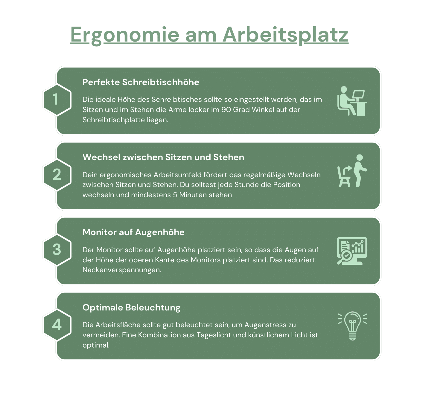 Ergonomie am Arbeitsplatz